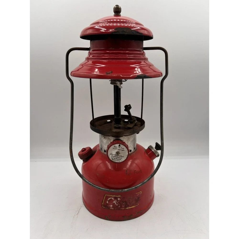Coleman 200A Lantern - Red Vintage 1955 No Glass